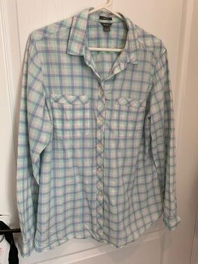 Eddie Bauer Gauze like Cotton Long Sleeve Blouse SZ XL